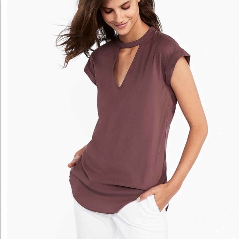 Express Black Top. Super cute neck cut out.